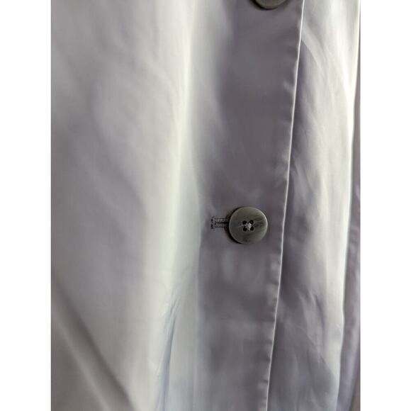 J Jill Windbreaker Shirt Womens Medium Gray Pleat Collar Anora Rain Jacket - Picture 9 of 12